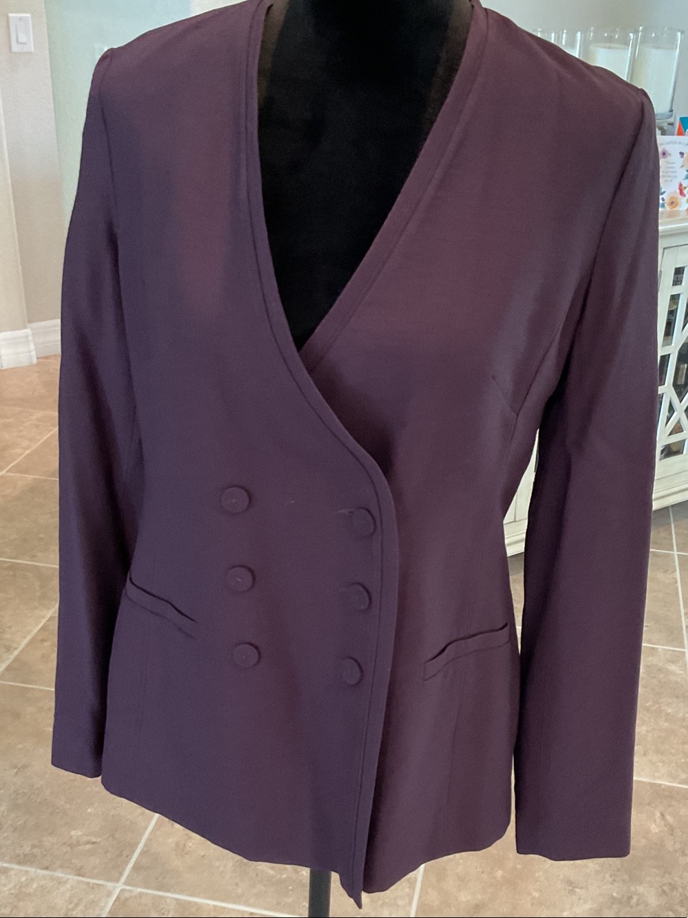 FINDERS KEEPERS double breasted jacket, wine color, size M